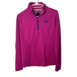 The North Face Pink Waffle Quarter Zip - M